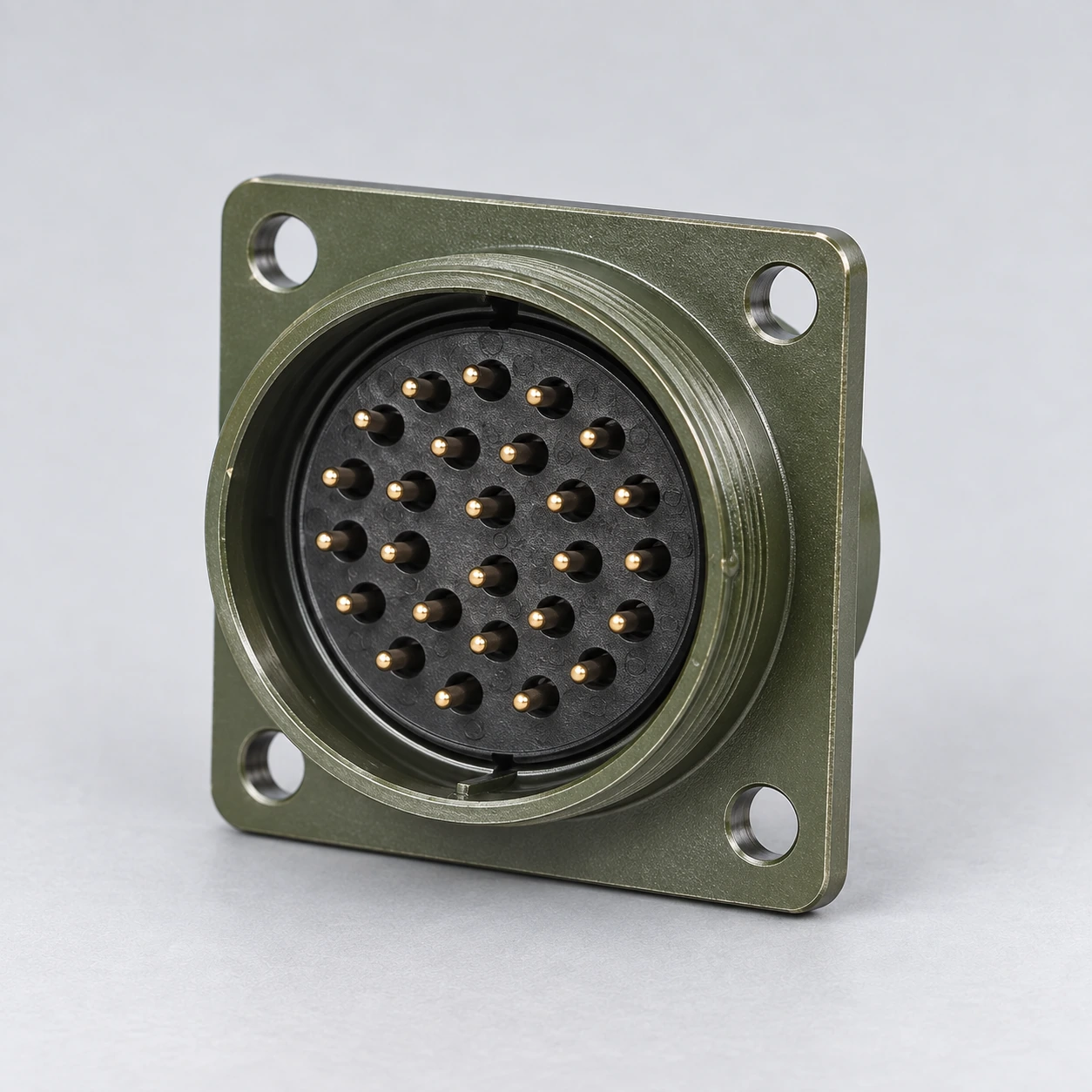 MS3102A28-12P MIL-DTL-5015 Box-Mount Receptacle
